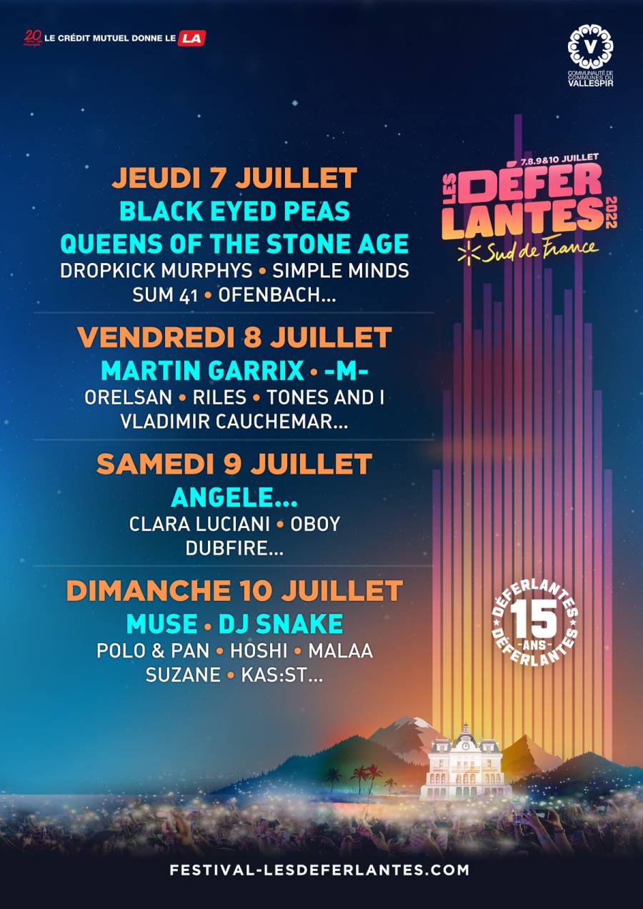 Les Déferlantes music festival from 7 to 10 July 2022 in Céret Maison